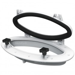 חלון אשנב אובלי 41x22 ס"מ זכוכית תקנית מטומפרר 4 מ"מ עשוי ABS איכותי עמיד מתאים לכלי שייט קרוואן או אוטובוס דגם SFPP1-03 תוצרת SEAFLO