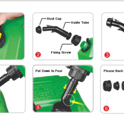 מיכל דלק 10 ליטר למנוע 2 פעימות כולל זרבובית מילוי עם שסתום סגירה אוטומטי עומד בתקני אבטחה EAP AS/NZS 2906:2001 ירוק דגם SF2T10-01 תוצרת SEAFLO