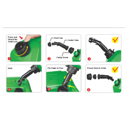 מיכל דלק 10 ליטר למנוע 2 פעימות כולל זרבובית מילוי עם שסתום סגירה אוטומטי עומד בתקני אבטחה EAP AS/NZS 2906:2001 ירוק דגם SF2T10-01 תוצרת SEAFLO