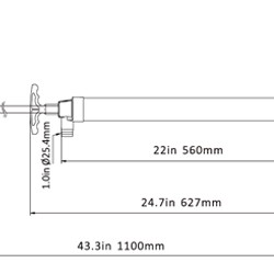משאבת מים בילג' ידנית צינור אורך 100 ס"מ קוטר כניסה/יציאה 25 מ"מ דגם PH-H1100-01 תוצרת SEAFLO