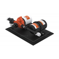 משאבת לחץ מים חשמלית משאבת דיאפרגמה 3 תאים כולל מיכל לחץ מים מובנה 12V 11.3 ליטר/דקה לחץ אוויר 45psi דגם WSK1-030-045-002 תוצרת SEAFLO