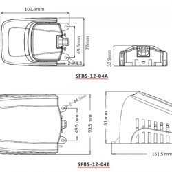 מפסק צף אוטומטי חשמלי ללא כספית 12/24/32Vלמשאבת מים חשמלית בילג' דגם SFBS-12-04B תוצרת SEAFLO