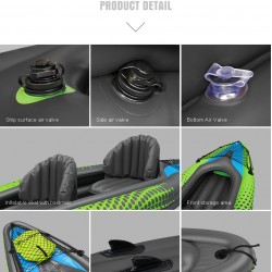 קיאק זוגי מתנפח  347/80 ס"מ כולל מושבים כולל משוטים דגם טנדם SFIK12 תוצרת סיפלו SEAFLO