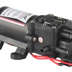 משאבת דיאפרגמה מים מתוקים 2 תאים 12V 5 ליטר/דקה לחץ אוויר 100psi דגם DP1-013-100-22 תוצרת SEAFLO