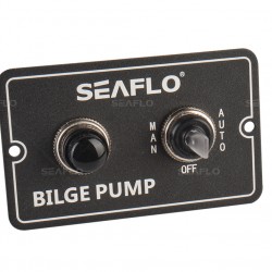 לוח מפסקים חשמלי 12V/24Vלמשאבת מים חשמלית בילג' 3 מצבי בקרה אוטומט/ידני/כבוי כולל מפסק בטוח דגם SFSP-015-01 תוצרת SEAFLO