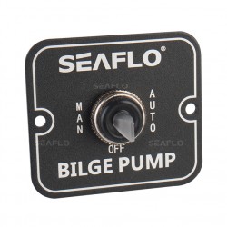 לוח מפסק חשמלי 12/24Vלמשאבת מים חשמלית בילג' 3 מצבי בקרה אוטומט/ידני/כבוי אלומיניום דגם SFSP-01 תוצרת SEAFLO