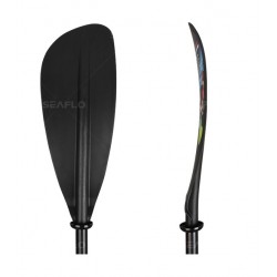 משוט לקיאק מקצועי מוט אלומיניום 213 ס"מ ניתן לפירוק  2 חלקים להבי פוליפרופילן פוליקרבונט מחוזקים צבע שחור-SEAPRO