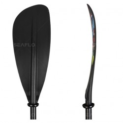 משוט לקיאק מוט אלומיניום 213 ס"מ  להבי פוליפרופילן ופיברגלס מחוזקים צבע שחור-SEAPRO