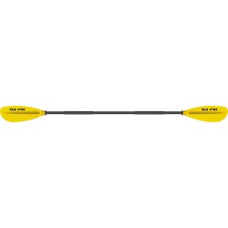 משוט לקיאק מוט אלומיניום 230 ס"מ מתפרק ל-4 חלקים להבי פוליפרופילן ופיברגלס מחוזקים צבע צהוב-SEAPRO