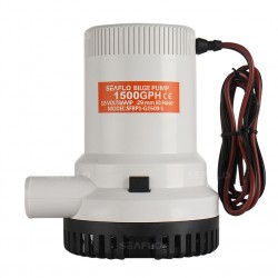 משאבת מים חשמלית בילג' 12V לא אוטומטית  1500 גלון/שעה דגם BP1G1500-01 תוצרת SEAFLO
