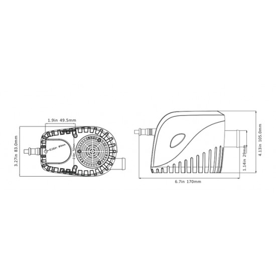 משאבת מים חשמלית בילג' 12V אוטומטית  1100 גלון/שעה דגם BP1G1100-11 תוצרת SEAFLO