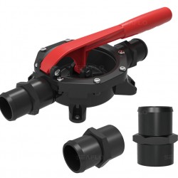 משאבת מים בילג' ידנית מסוג דיאפרגמה 720 גלון/שעה קוטר ידית פלסטיק כניסה/יציאה 38.1 מ"מ דגם DHP-G720-02 תוצרת SEAFLO