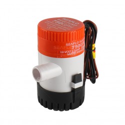 משאבת מים חשמלית בילג' 12V לא אוטומטית  750 גלון/שעה דגם BP1G750-01 תוצרת SEAFLO