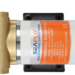 משאבת דו כיוונית אתחול עצמי מתאימה גם למי שופכין  12V 480 גלון/שעה דגם SFSP1-080-003-01 תוצרת SEAFLO