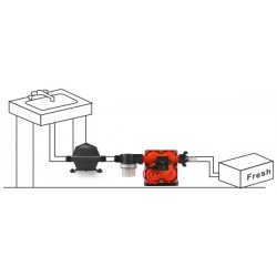 מיכל לחץ מים בנפח 10PSi למשאבת  דיאפרגמה  1 ליטר  AT100125-01 תוצרת SEAFLO