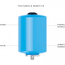 מיכל לחץ למשאבת מים 87PSi מסוג דיאפרגמה  8 ליטר  AT087021-01 תוצרת SEAFLO