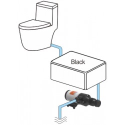 משאבת בור חשמלית 12V משאבת מקרטור לריקון מי ביוב או שירותים 45 ליטר/דקה  מתאים לכלי שייט קרוואן או שירותים דגם MP1120-01 תוצרת SEAFLO
