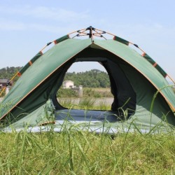 אוהל משפחתי ל- 4 אנשים  מנגנון פתיחה מהירה אוטומטי אוהל  3 עונות שתי שכבות עם שתי כניסות רחבות למחנאות קמפינג וטיול שטח PEKYNEW