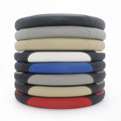 כיסוי הגה דמוי עור בשילוב מיקרופייבר משטח עליון אינו מחליק  דגם קלאסי 