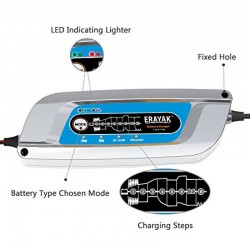 מטען מצברים אוטומטי 5 אמפר/שעה מתאים למצבר 12V 