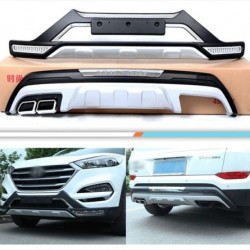 סט מגיני טמבון לרכב יונדאי סנטה פה IX45 מ 2016 ומעלה כולל מגן טמבון קידמי פלוס מגן טמבון אחורי לרכב