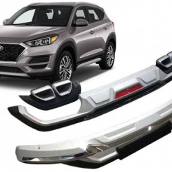 סט מגיני טמבון כולל גריל לרכב יונדאי טוסון מ 2019-2020 הסט כולל מגן טמבון קידמי פלוס מגן טמבון אחורי פלוס גריל קידמי לרכב