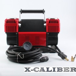 קומפרסור שתי בוכנות לרכב 60 מ"מ 300 ליטר /דקה  מדחס קומפרסור אוויר מקצועי שתי בוכנות למילוי והוצאת אוויר דגם אקסקליבר X-CALIBER