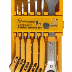 סט מפתחות ראצ'ט פתוח/סגור 6  חלקים דגם 500405 תוצרת אמריקן איגל