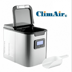 מכונת קרח נפח 2.2 ליטר מדחס גרמני כולל ניקוז לשימוש ביתי או משרדי מכונה להכנת קוביות קרח  דגם CLX006 תוצרת ClimAir