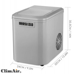 מכונת קרח לשימוש ביתי או משרדי מכונה להכנת קוביות קרח  דגם CLX005 תוצרת ClimAir- משלוח חינם עד הבית!