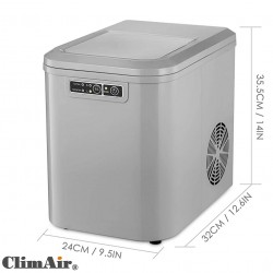מכונת קרח לשימוש ביתי או משרדי מכונה להכנת קוביות קרח  דגם CLX005 תוצרת ClimAir- משלוח חינם עד הבית!