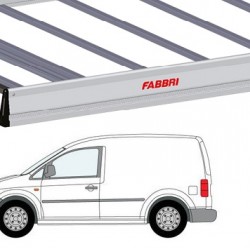 גגון עריסה לרכב פולקסווגן קאדי משולב אלומיניום אורך 180 ס"מ תוצרת FABBRI איטליה  גגון עריסה לרכב פולקסווגן קאדי משולב אלומיניום אורך 180 ס"מ תוצרת FABBRI איטליה