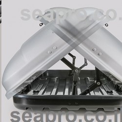 תא חפצים לרכב 450 ליטר דגם TAVR 175 צבע אפור מט פתיחה דו צידית של חברת LUX 