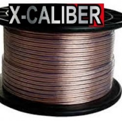 כבל רמקול דו גידי איכותי 1.5מ"מ 14GA תוצרת X-CALIBER גליל  100מ' – צבע שקוף/שקוף  כבל רמקול דו גידי איכותי 1.5מ"מ 14GA תוצרת X-CALIBER גליל  100מ' – צבע שקוף/שקוף