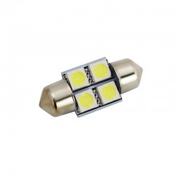 נורת לדים 4 SMDX5050 בסיס כפול אור לבן , 4 לדים, 31 מ"מ נורת לדים 4 SMDX5050 בסיס כפול אור לבן , 4 לדים, 31 מ"מ