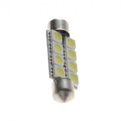 נורת לדים 8 SMDX5050 בסיס כפול, 39 מ"מ, אור לבן , 8 לדים נורת לדים 8 SMDX5050 בסיס כפול, 39 מ"מ, אור לבן , 8 לדים