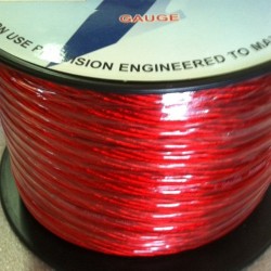 כבל מתח איכותי 10 מ"מ 4GA תוצרת X-CALIBER גליל  50 מטר– צבע אדום 