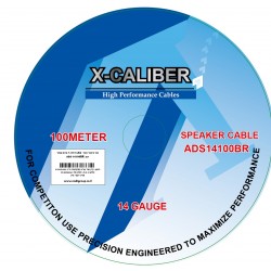 כבל רמקול דו גידי איכותי 2.5 מ"מ 12GA תוצרת X-CALIBER גליל  100מ' – צבע אדום/שחור  כבל רמקול דו גידי איכותי 2.5 מ"מ 12GA תוצרת X-CALIBER גליל  100מ' – צבע אדום/שחור