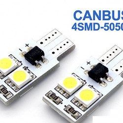 זוג נורות לדים קנבס 4 SMDX5050 בסיס T10 אור לבן , 4 לדים CANBUS זוג נורות לדים קנבס 4 SMDX5050 בסיס T10 אור לבן , 4 לדים CANBUS