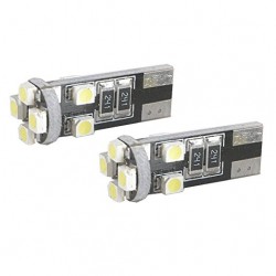 זוג נורות לדים קנבס SMDX3528 בסיס T10 אור לבן ,  8 לדים CANBUS זוג נורות לדים קנבס SMDX3528 בסיס T10 אור לבן ,  8 לדים CANBUS