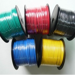 כבל רמקול איכותי 0.75מ"מ 18GA תוצרת X-CALIBER גליל 200 מטר – צבע כחול