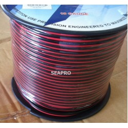 כבל רמקול דו גידי איכותי 1.5מ"מ 14GA תוצרת X-CALIBER גליל  100מ' – צבע אדום/שחור 