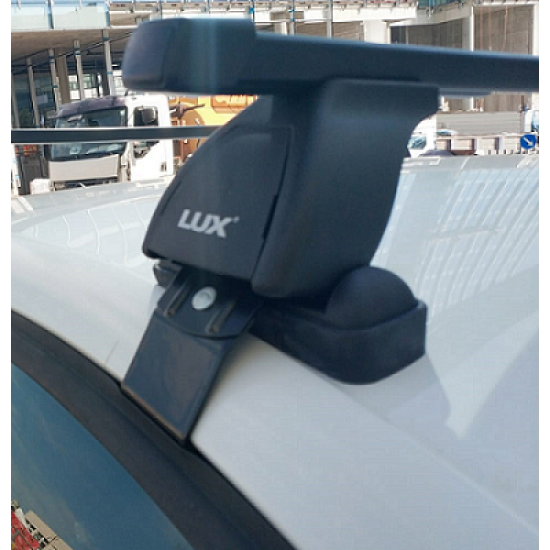 גגון לרכב רנו פלואנס 2010> מוטות פלדה מתכת שחור תושבות מקוריות לרכב, כולל נעילה  תוצרת LUX