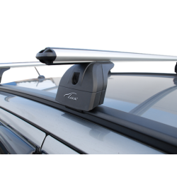 גגון לרכב שברולט אורלנדו 2010 ומעלה מוט  פלדה מתכת שחור עם כיסוי פלסטיק תושבות מקוריות לרכב, כולל נעילה תוצרת LUX