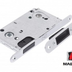 מנעול מגנטי חבוי עם מנגנון תפוס לשירותים מתאים דלתות פנים דגם 2407 תוצרת MAGNUM®