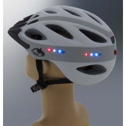 קסדה לאופניים עם תאורת לד איכותית תקן בטיחות אירופאי CE ומכון התקנים הישראלי לרוכב מקצועי – דגם IN MOLD צבע לבן