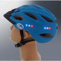 קסדה לאופניים עם תאורת לד איכותית תקן בטיחות אירופאי CE ומכון התקנים הישראלי לרוכב מקצועי – דגם IN MOLD צבע כחול ים