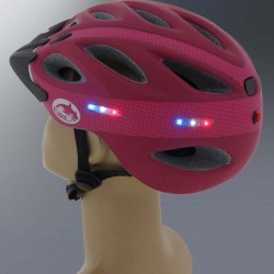 קסדה לאופניים עם תאורת לד איכותית תקן בטיחות אירופאי CE ומכון התקנים הישראלי לרוכב מקצועי – דגם IN MOLD צבע סגול