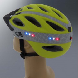 קסדה לאופניים עם תאורת לד איכותית תקן בטיחות אירופאי CE ומכון התקנים הישראלי לרוכב מקצועי – דגם IN MOLD צבע צהוב