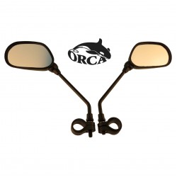 זוג מראות צד ORCA לאופניים חשמליים  - מוט שחור